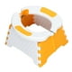 thumbnail image 4 of Inodoro plegable para niños pequeños con bolsa de limpieza, orinal portátil para bebé, silla para interior y exterior, almohadilla dura naranja, 4 of 5