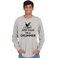 thumbnail image 5 of Can't Keep Calm a Drummer Percussion Long Sleeve TShirt Men Women Brisco Brands X, 5 of 6