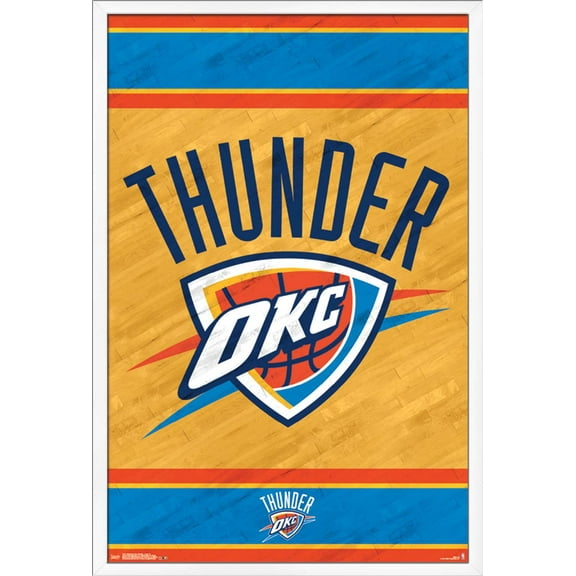 NBA Oklahoma City Thunder - Logo 14 Wall Poster, 22.375" x 34", Framed