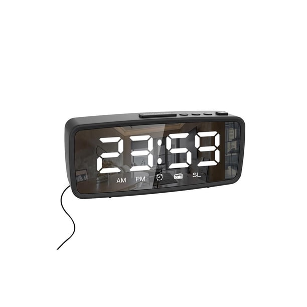Reloj Digital Espejo Reloj Despertador Electrónico Alimentado Por Usb O Alimentado Por Batería Reloj Con Pantalla Led Para El Hogar Sala De Estar Dormitorio Oficina Speravity HA027078-02