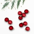 thumbnail image 1 of Northlight Boules de Noël en Verre 2 Finitions - 1.5 Pouces (40mm) - Rouge - 10ct, 1 of 6