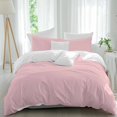 thumbnail image 2 of Pink Bedding 3 Piece Duvet Cover Set Twin Size, Farmhouse Pink Decor Soft Microfiber Comforter Cover with Zipper Closure & Pillowcases, Wrinkle & FadeResistant Quilt Cover, 2 of 9