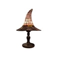 thumbnail image 2 of 7" Tall Witch Hat Lamp Stained Glass Witch Lamp Halloween Decor Gothic Lamp Unique Lamps USB Table Lamps For Bedroom Stained Glass Witch Hat Lamp Witch Hat Lamp, 2 of 6