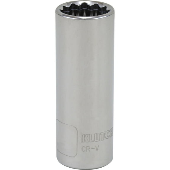 Klutch Deep Socket, Metric, 18mm, 1/2in.-Drive, 12-Pt.