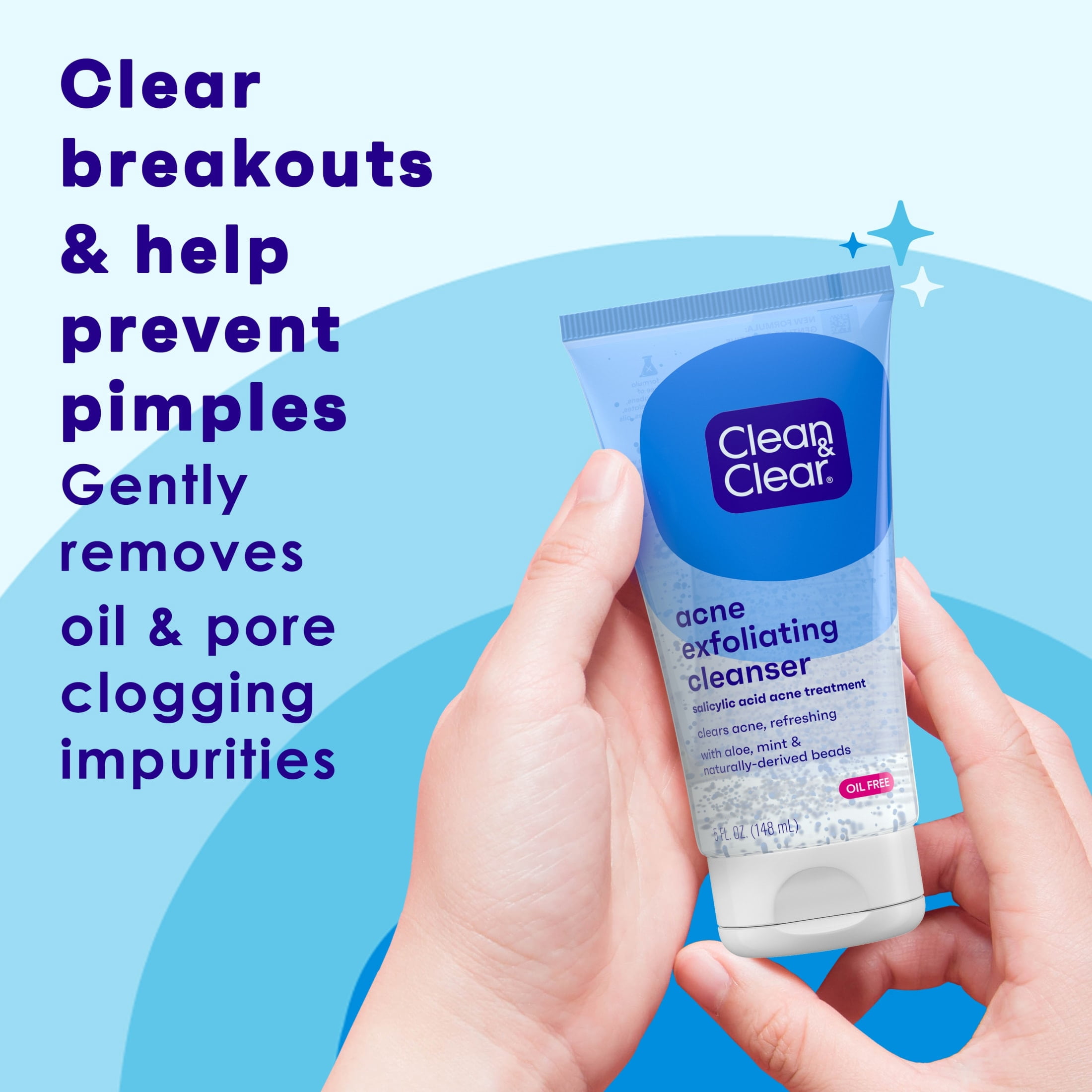 (3 pack) Clean & Clear Acne Triple Clear Exfoliating Facial Scrub, 5 oz