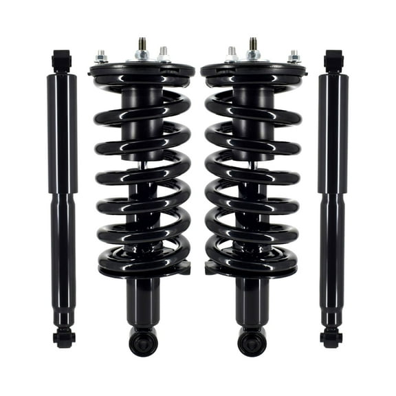 Set of 4 Front Quick Complete Strut-Coil Spring-Rear Shock For 2017-2023 Nissan Titan RWD