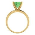 thumbnail image 4 of Clara Pucci 14K Yellow Gold 2ct Green Solitaire Ring for Women, 4 of 8