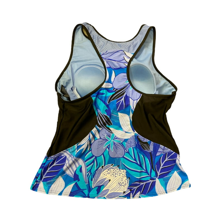 ZeroXPosur Women's Lightweight 4 Way Stretch Racerback Swim Top