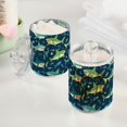 thumbnail image 2 of Yayeee 2 Pack Qtip Holder Bathroom Cotton Swab Canister with Lid Clear Dispenser Set, Sharks Pattern, 2 of 6