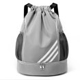 thumbnail image 1 of Waterproof Drawstring Backpack Sports Gym Bag With Shoes Compartment, Waterproof Draw String Back Bag For Men Women, 1 of 4