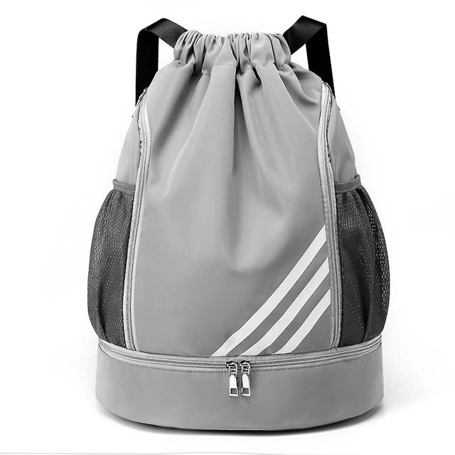 Waterproof Drawstring Backpack Sports Gym Bag With Shoes Compartment, Waterproof Draw String Back Bag For Men Women