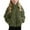Army Green, variant on CCRFTGI Girls Fleece Jacket Fuzzy Zip Up Outwear Coat Soft Fall Winter Jacket Teddy Coat Hooded with Pockets Dark Purple 11-12Y