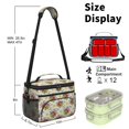 thumbnail image 6 of Butterfly and Flower Red Pattern Insulated Lunch Box for Women Men, Medium Leakproof Cooler Bag with Adjustable Strap, 10"x6.7"x8", 6 of 6