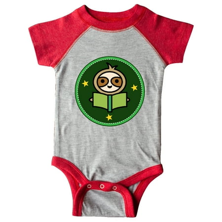

Inktastic Reading Gift Book Sloth Gift Baby Boy or Baby Girl Bodysuit