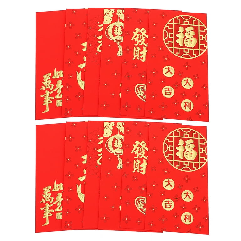 60Pcs Elegant Chinese Festival Red Packets Beautiful Gift Money