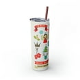thumbnail image 2 of Charismas Elegance: Festive Skinny Tumbler with Reusable Straw, 20oz, 2 of 4