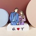 thumbnail image 4 of Techinal 5Pcs Wedding Photos Gypsum Line Drawing Mold Bride Groom Resin Mold Home Decor, 4 of 16