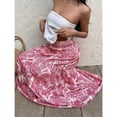 thumbnail image 4 of Vacation Style Elastic Waist Maxi Skirt Women Long Skirt Casual Resort Wear, 4 of 6