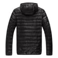 thumbnail image 5 of Men's Winter Large Size Cotton-padded Jacket with Hooded Slim Fit Lightweight Design for Cold Weather Outings, Daily Casual Wear, and Holiday Season Activities,Black,2XL, 5 of 9