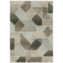 Oriental Weavers Cambria Area Rug - 004L2 - 6'7" x 9'6" - in Grey/ Brown - Modern Style, Stain Resistant, Family and Pet Friendly , Dining, Living Room Rug