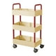 thumbnail image 2 of Carrito de Cocina de 3 Niveles con Reposabrazos | Carrito Multiusos de Plástico con Ruedas | Rojo, Rosa, Amarillo y Blanco | Organizador de Artículos de Tocador | Estante Rodante Multiusos para Refri, 2 of 6