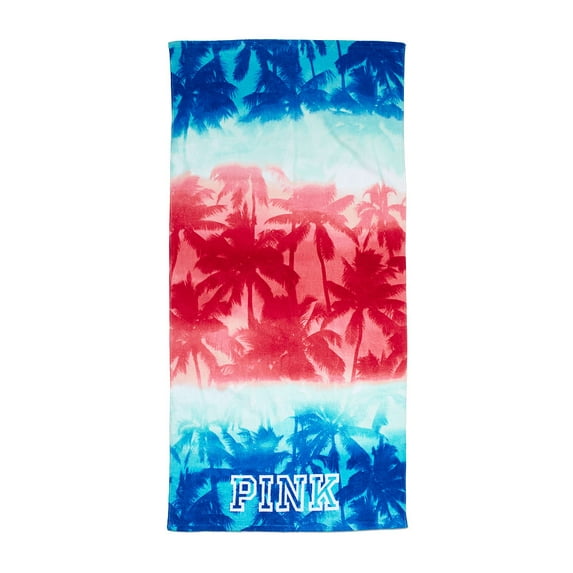 Victoria's Secret PINK Beach Towel Americana USA Palms