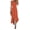 Dot Orange, variant on Women's Summer Floral Print Cross V Neck Casual Comfort Dress Bohemian Long Dresses