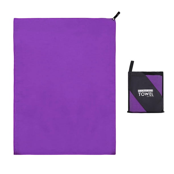 Toalla de microfibra Bolsa de almacenamiento de 3 tamaños Antibacteriano para Púrpura 76x152cm Sunnimix Banda de sudor de microfibra