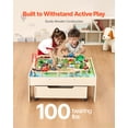 thumbnail image 4 of VEVOR Table de Train 100 Pcs Table d'Activités en Bois pour Enfants avec Tiroir de Rangement Roulant, 4 of 9