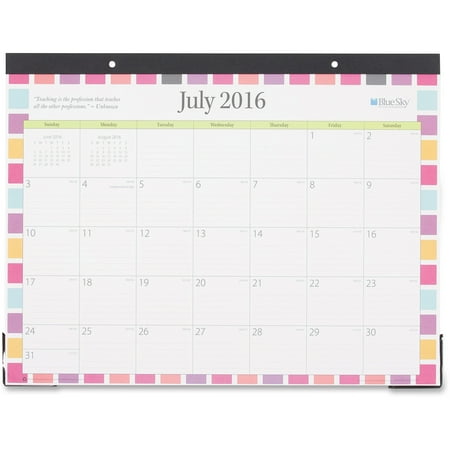 Blue Sky, BLS18326, Teaching Squares Desk Pad, 1 Each