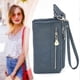 thumbnail image 4 of Women's PU Leather Double Zip Long Card Case, Lightweight and Waterproof Wallet, Suitable for Daily Travel, Shopping, Travel and Dating, 4 of 4