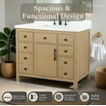 thumbnail image 3 of Lavanti Oakford Solidwood 36-inch Bathroom Vanity with Sink - Stylish Oak, 3 of 7