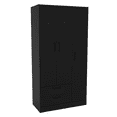 thumbnail image 5 of Boahaus Koblenz Modern Bedroom Armoire, 3 Opening Doors, Black, Manufactured Wood, 5 of 8