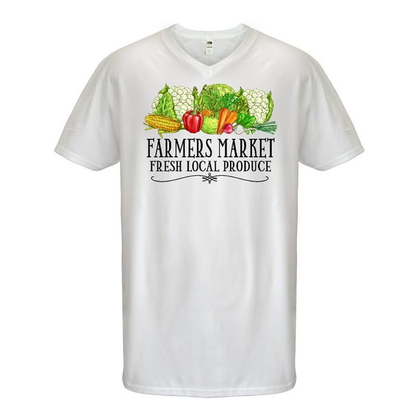 INKtastic - Farmers Market Fresh Local Produce Men's V-Neck T-Shirt - Walmart.com - Walmart.com