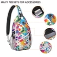 thumbnail image 4 of Teen Sports Sling Bag Shoulder Backpack with Softball Print, Mesh Sides Perfect Gift for Boys, Young Players, 4 of 5