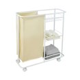 thumbnail image 1 of StarNight - Bathroom Cart with Storage and Hamper, White, 1 of 3