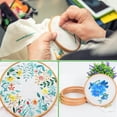 thumbnail image 2 of HLONK 4” x 4” Beech Wood Needlework Hoops 6 Pack, 2 of 8