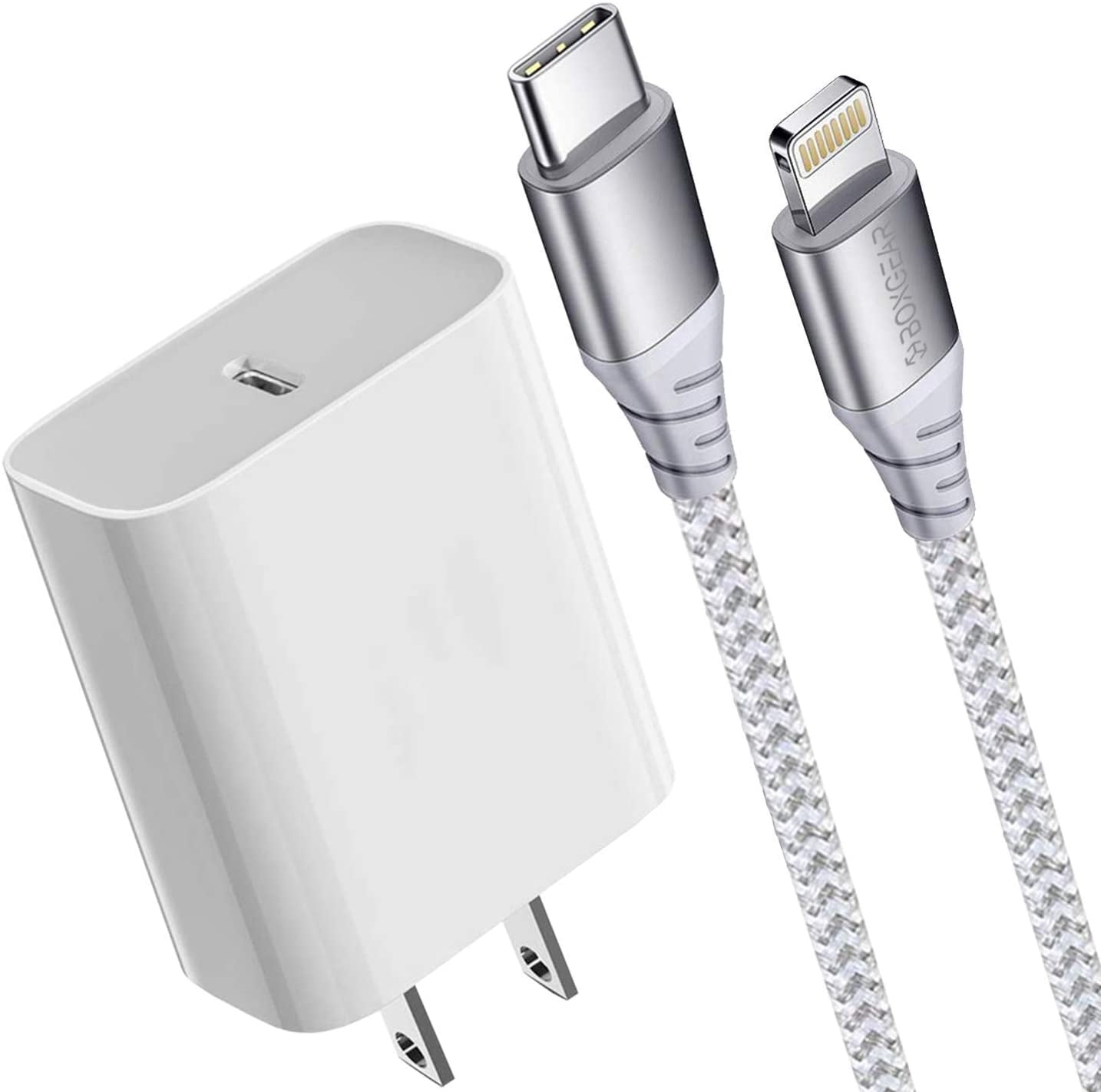 BoxGear IPhone Fast Charger Apple MFI Certified 18W PD Type C Wall 