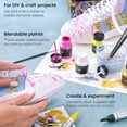 thumbnail image 3 of Arteza Leather Fabric Paint Set with Brush, 30ml Bottles, Assorted Colors - 12 Pack (ARTZ-3957), 3 of 8
