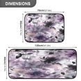 thumbnail image 3 of 2-Piece Kitchen Rugs Set Non-Slip Mats Carpet Floor for Kitchen, Bathroom (19.7"x27.6" & 19.7"x47.2") Light Purple and Black Floral, 3 of 7