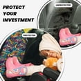 thumbnail image 4 of Naloa Colorful Carp Streamer 2Pcs Anti-Kick Back Seat Cover Kick Mat, Car Seat Protector with 3 Storage Pockets, 4 of 8