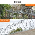 thumbnail image 6 of Wire Galvanized Barbed Wire, Ribbon Barbed Wire, 50 FT Per Roll, 19" Barbed Wire Fencing Fence for Farm,Fence, Garden, 6 of 8