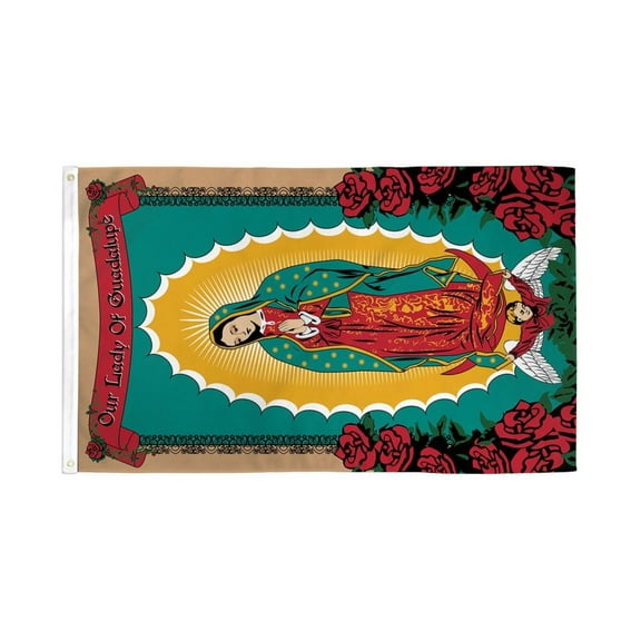 Our Lady of Guadalupe (Rose) Flag 3x5ft Poly