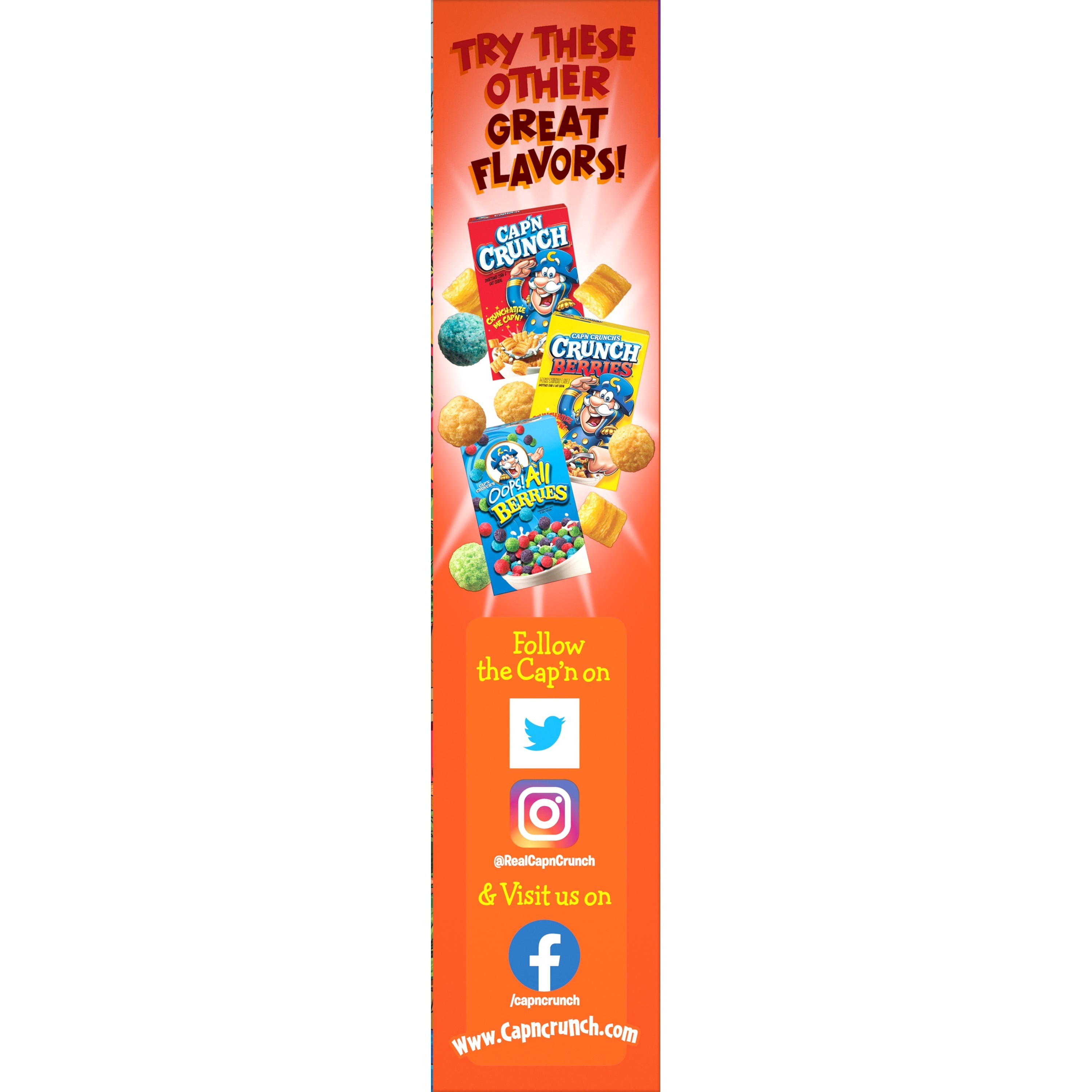 Cap'n Crunch Breakfast Cereal, Peanut Butter Crunch Box, 17.1 oz