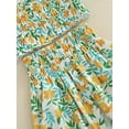 thumbnail image 6 of Gzhioc Kids Girls Skirt Set, Spaghetti Strap Camisole with Elastic Waist Skirt Summer Flower Print Outfit, 6 of 8