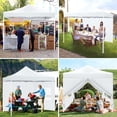 thumbnail image 6 of Hoteel 10x10 Heavy Duty Canopy Tent with 4 Sidewalls, Commercial Instant Shelter Tent for Parties, Wedding Event, Adjustable Outdoor Canopy with Carry Bag, 4 Ropes & 8 Stakes, White, 6 of 10