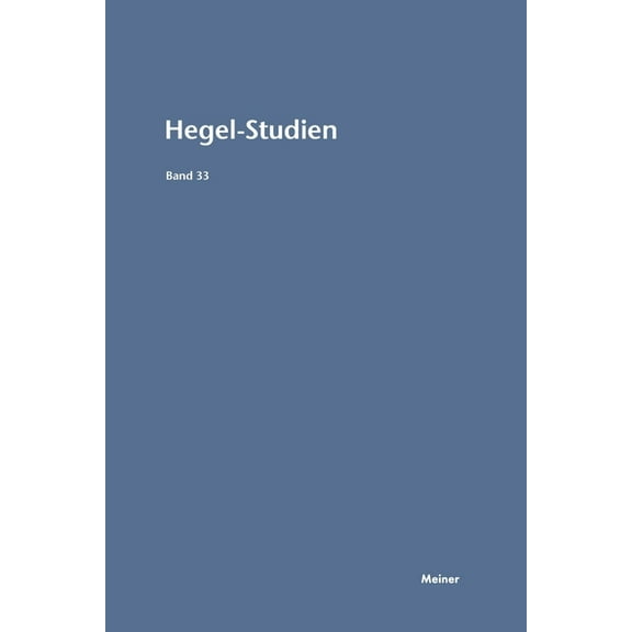 Hegel-Studien Band 33 : (1998) (Paperback)