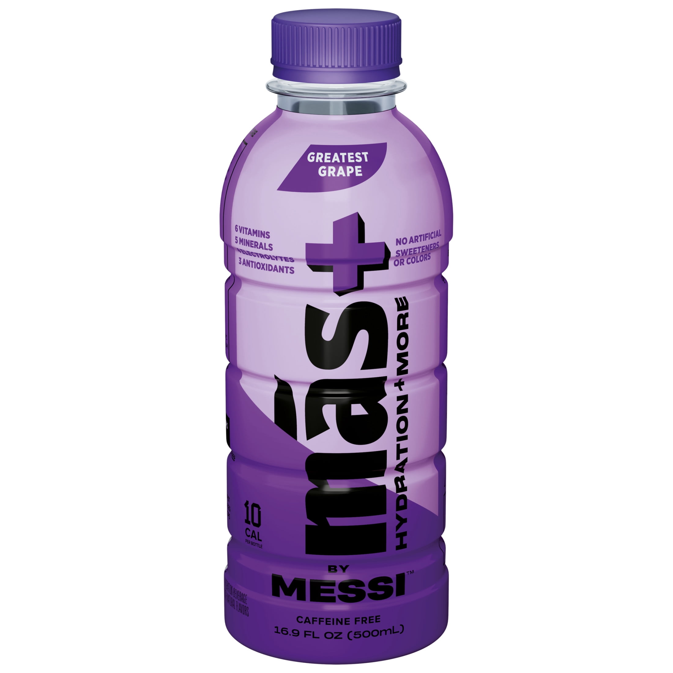 Más+ by Messi Hydration Sports Drink Greatest Grape, 16.9 fl oz Bottle