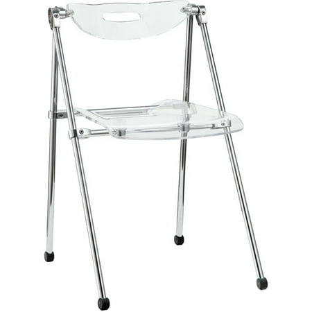 Modway Telescope Modern Folding Dining Side Chair In Clear
