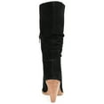 thumbnail image 3 of Journee Signature Womens Genuine Leather Syrinn Almond Toe Inside Zip Mid Calf Boots, 3 of 8